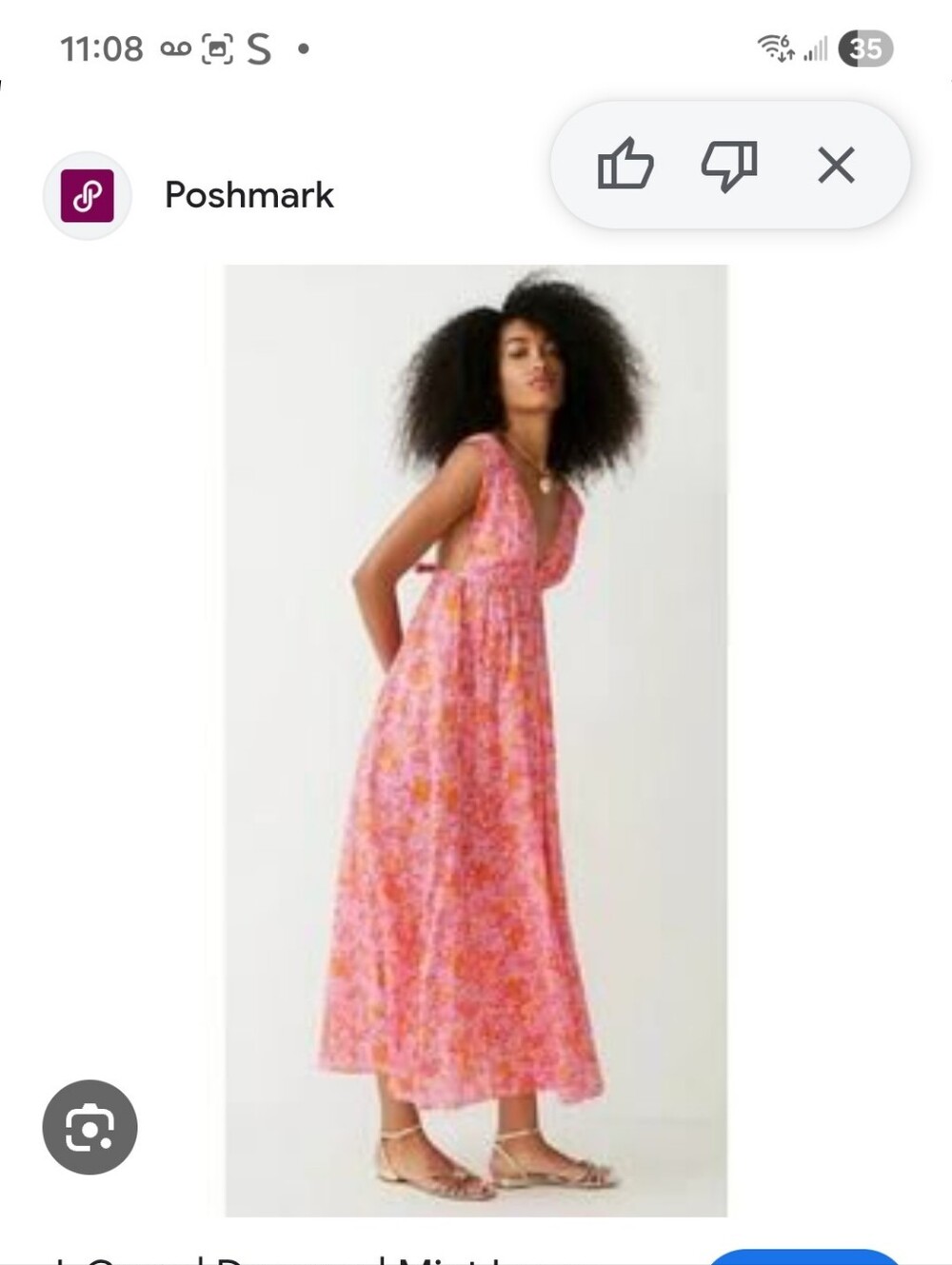 J. Crew Pink & Orange Floral Maxi Dress Size M